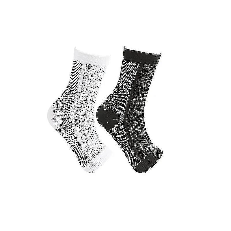 2pars Neuropatía Calcetines de compresión Soporte de arco de tobillo Proteger calcetines