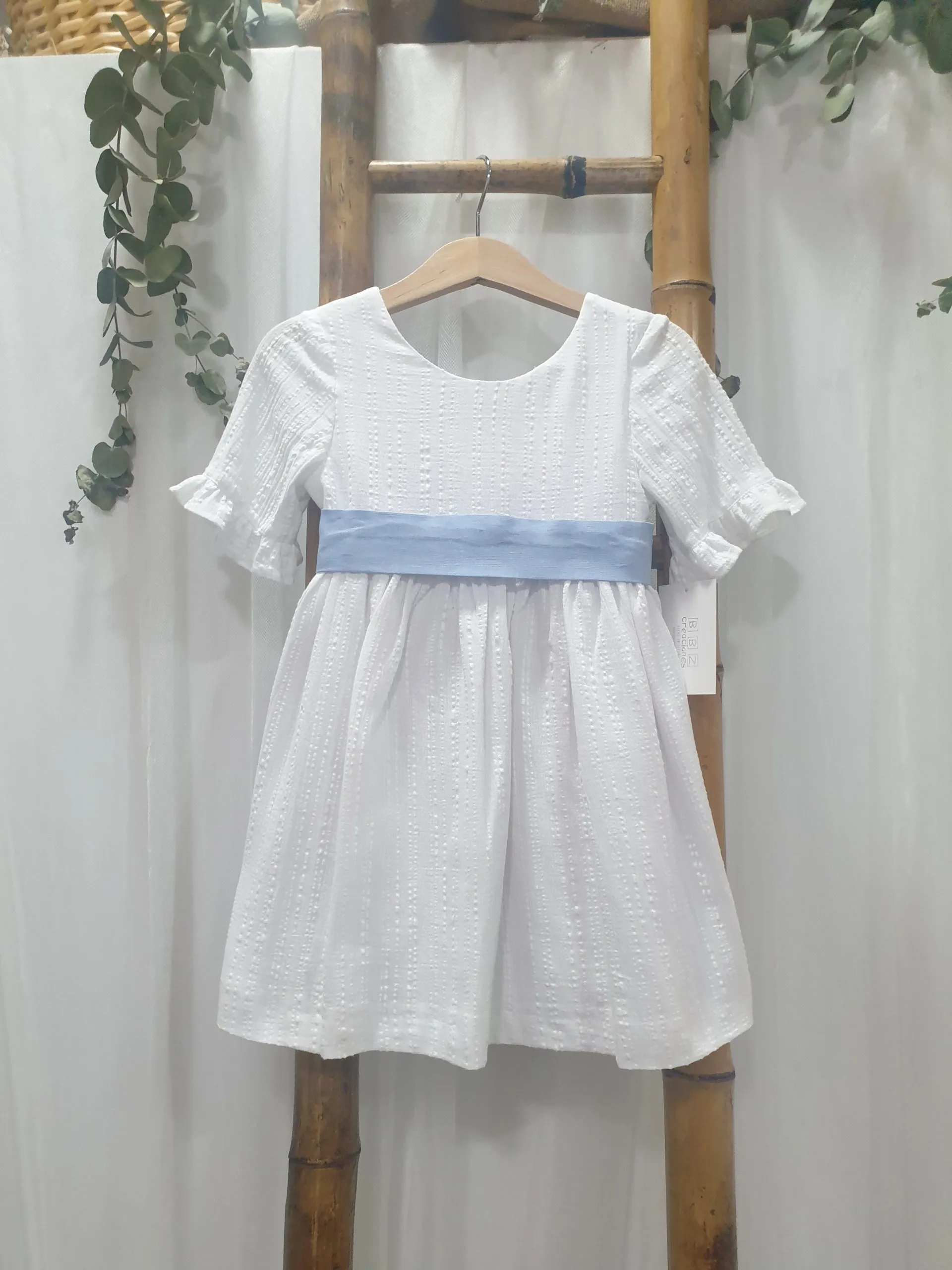 A Vestido niña blanco lazo nube 180986
