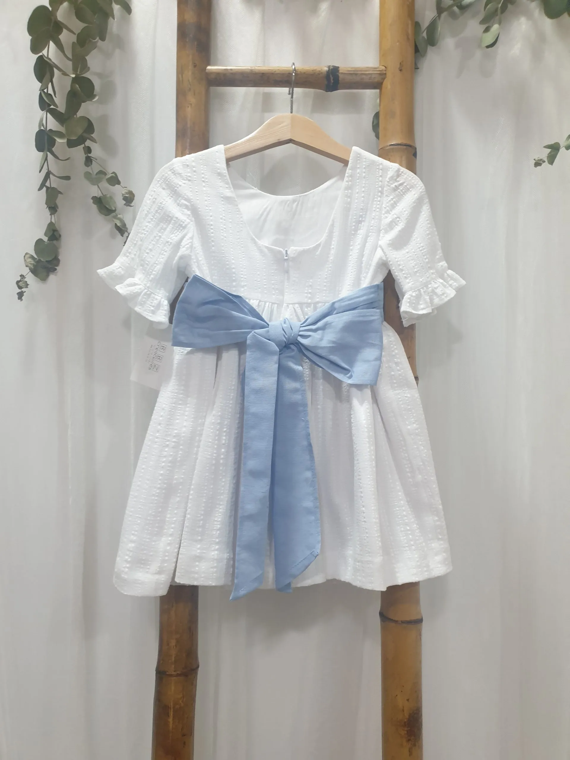 A Vestido niña blanco lazo nube 180986