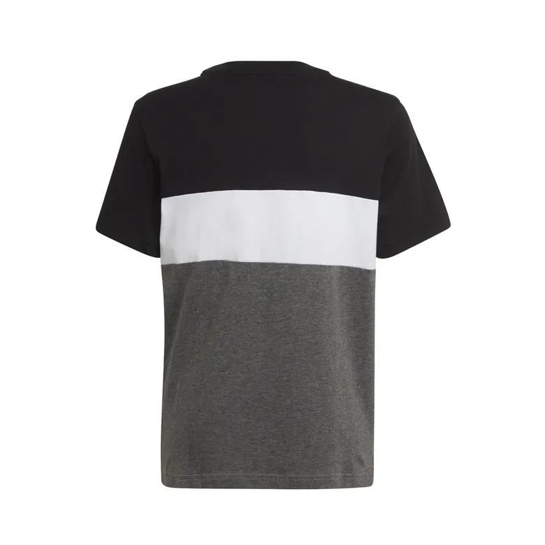 ADIDAS BOY´S COLORBLOCK TSHIRT "BLACK/MEDIUM GREY HEATHER"