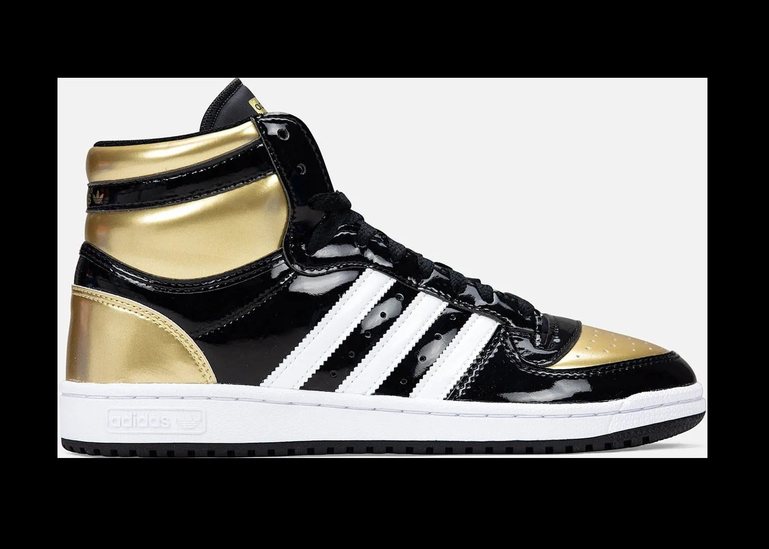 adidas Originals Top Ten Black Gold Patent
