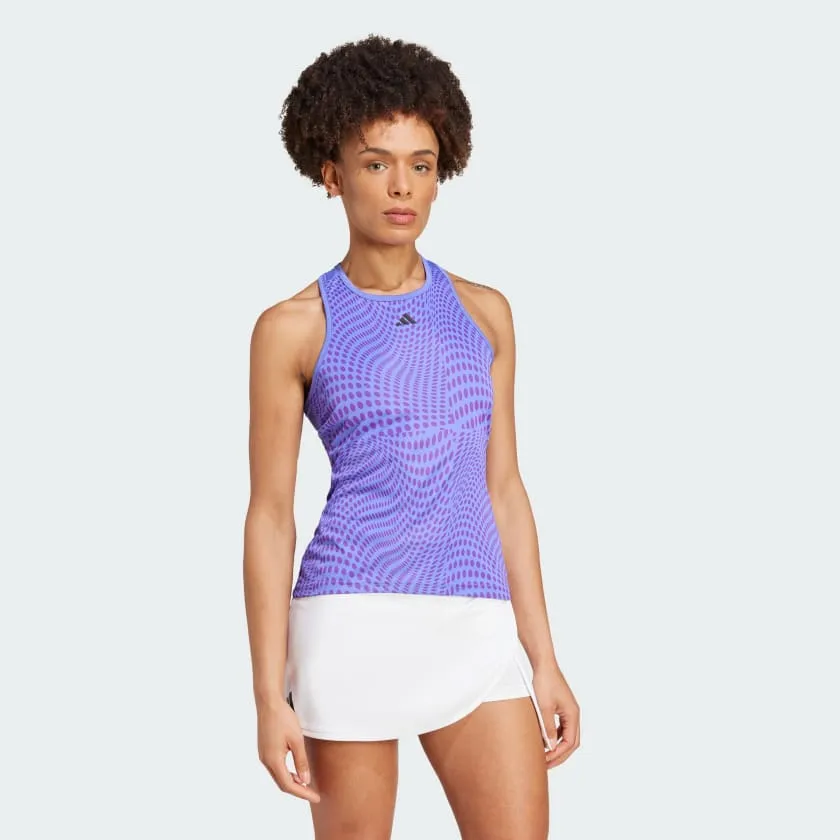 ADIDAS PLAYERA SIN MANGAS ESTAMPADA PARA DAMA DE TENNIS
