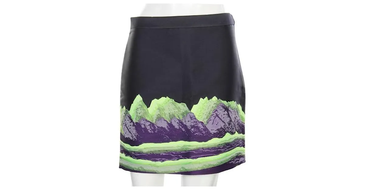 Alexander Wang Falda negra y neón Negro 