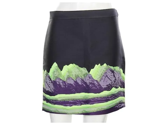 Alexander Wang Falda negra y neón Negro 