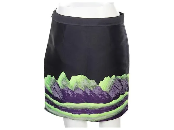 Alexander Wang Falda negra y neón Negro 