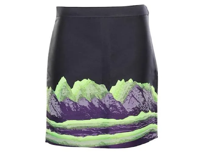 Alexander Wang Falda negra y neón Negro 