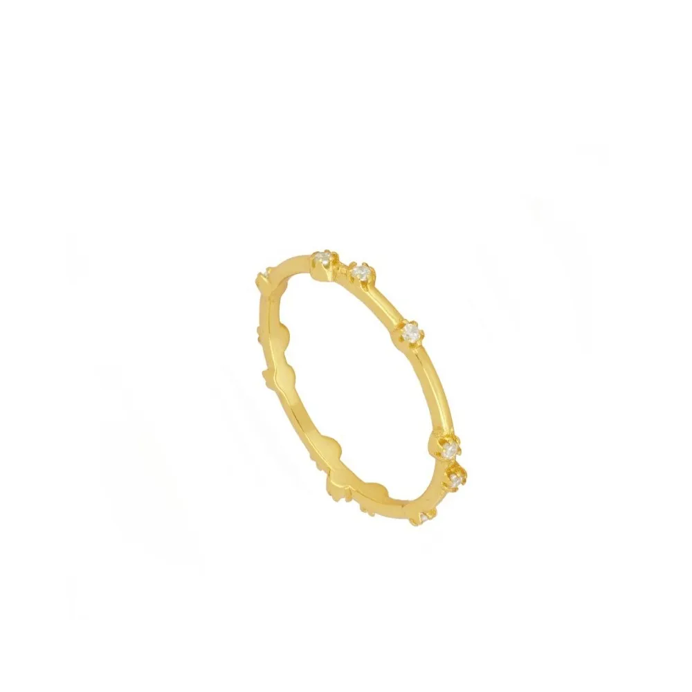 Anillo Rainbow Blanco Oro