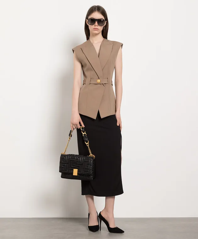 Balmain Brown vest made of wool