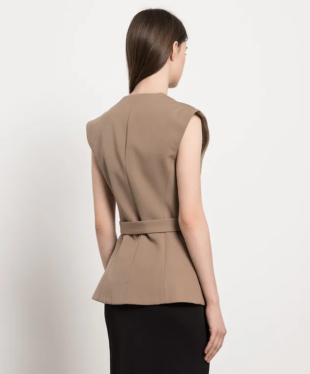 Balmain Brown vest made of wool