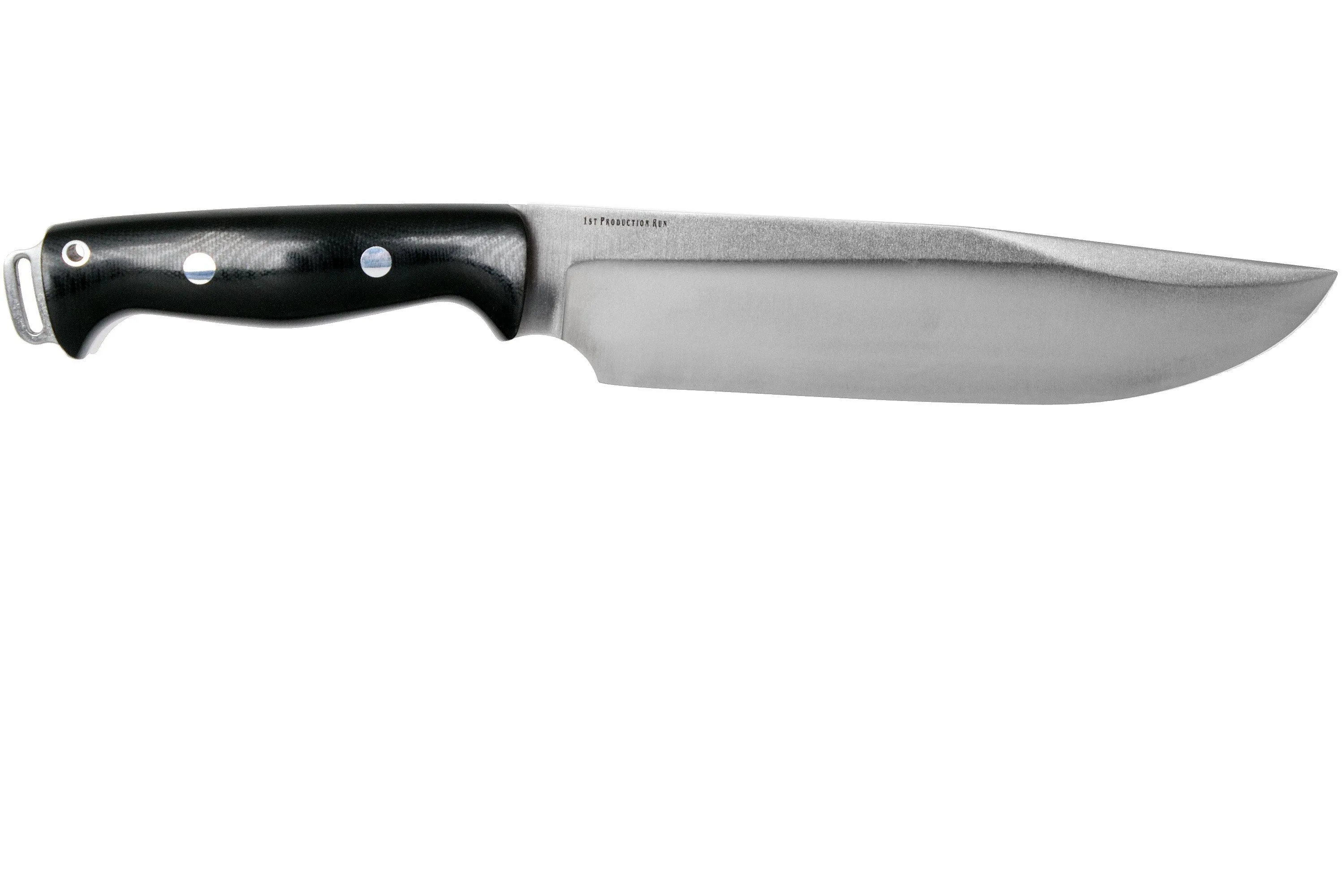 Bark River Bravo Crusader CPM 3V, Black Canvas Micarta