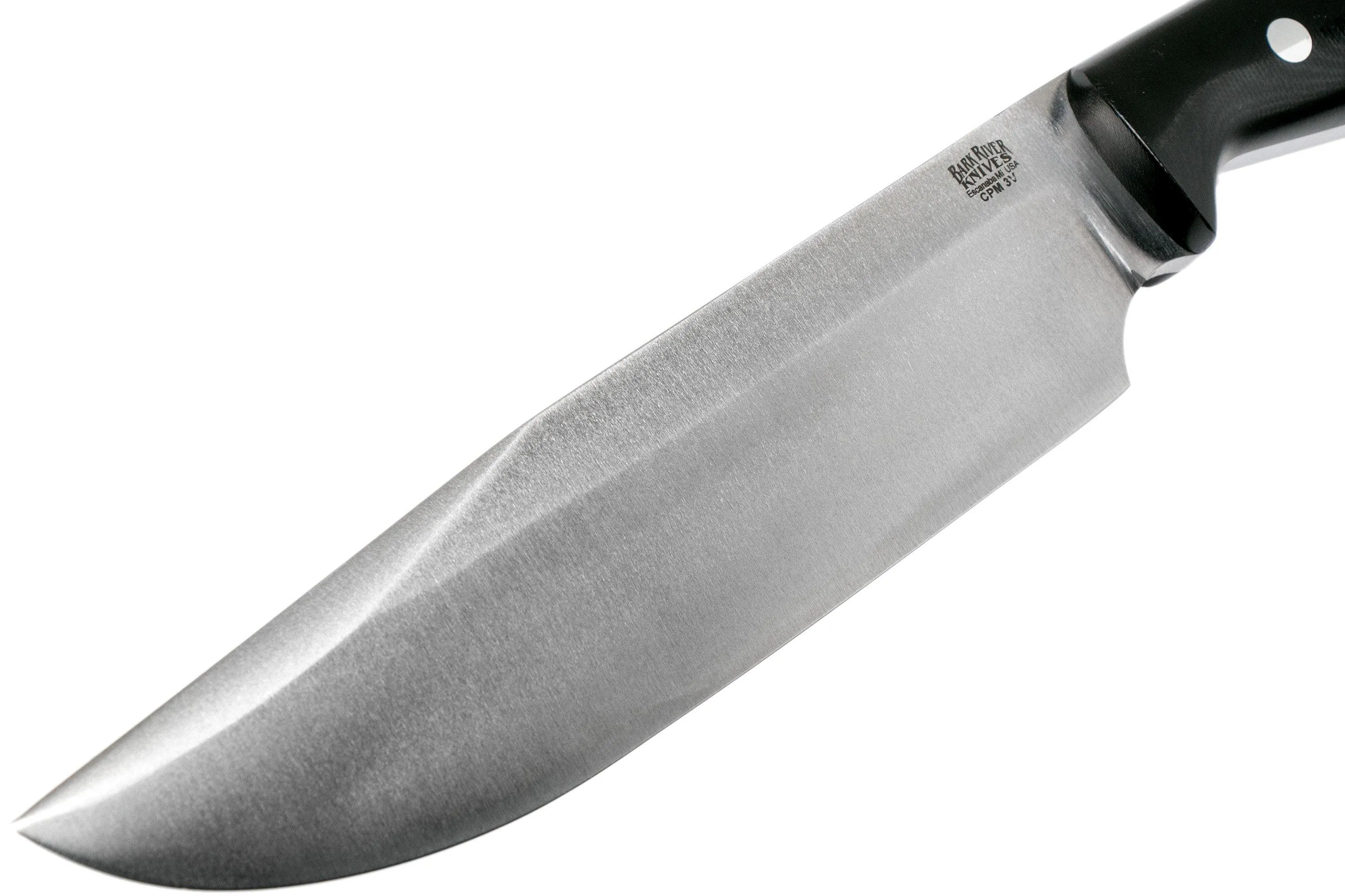 Bark River Bravo Crusader CPM 3V, Black Canvas Micarta