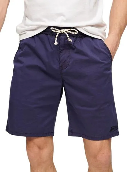 Bermuda Superdry Walk Marino Para Hombre
