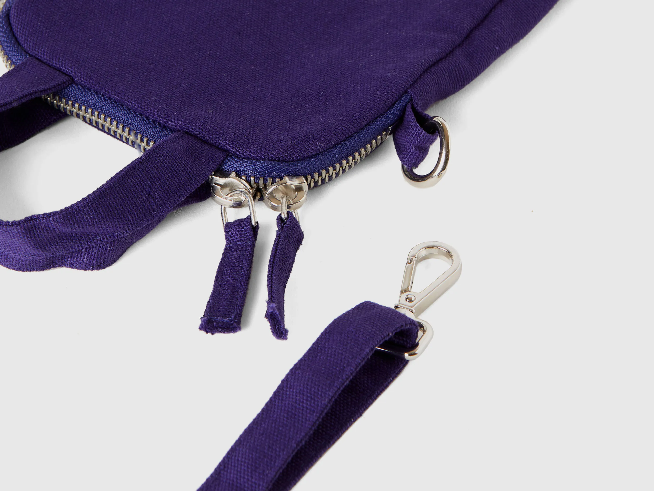 Blue cell phone holder in pure cotton