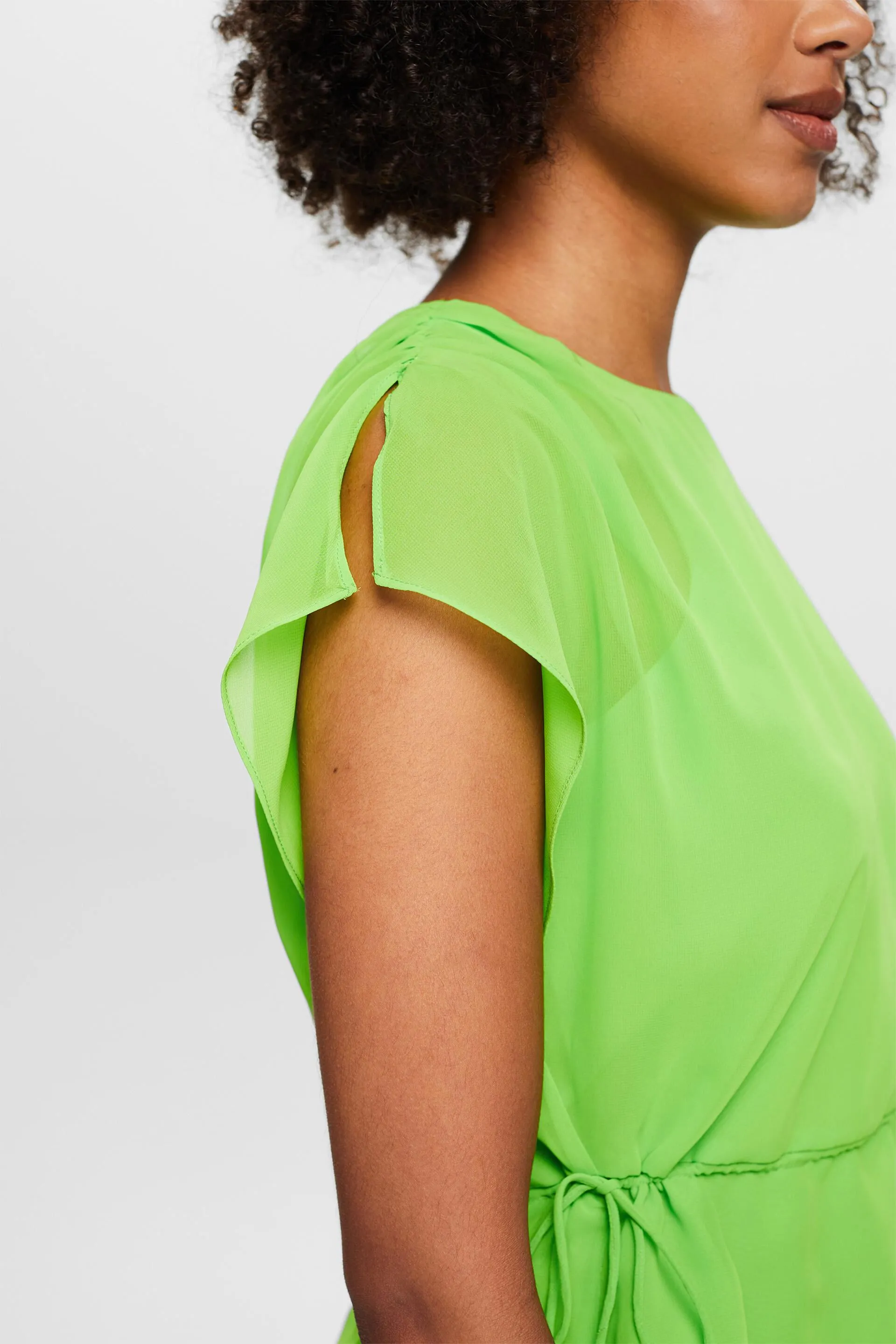 Blusa de gasa con cordón