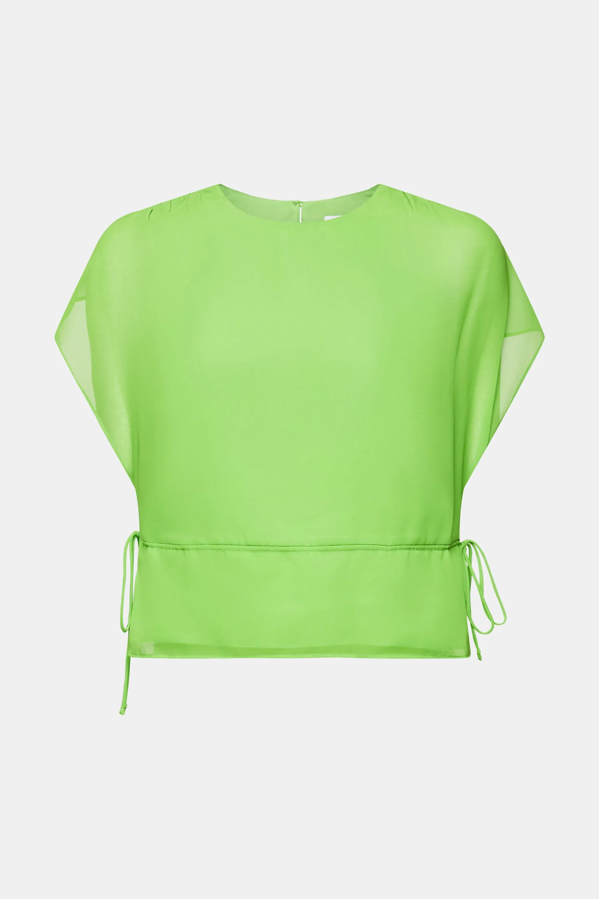 Blusa de gasa con cordón
