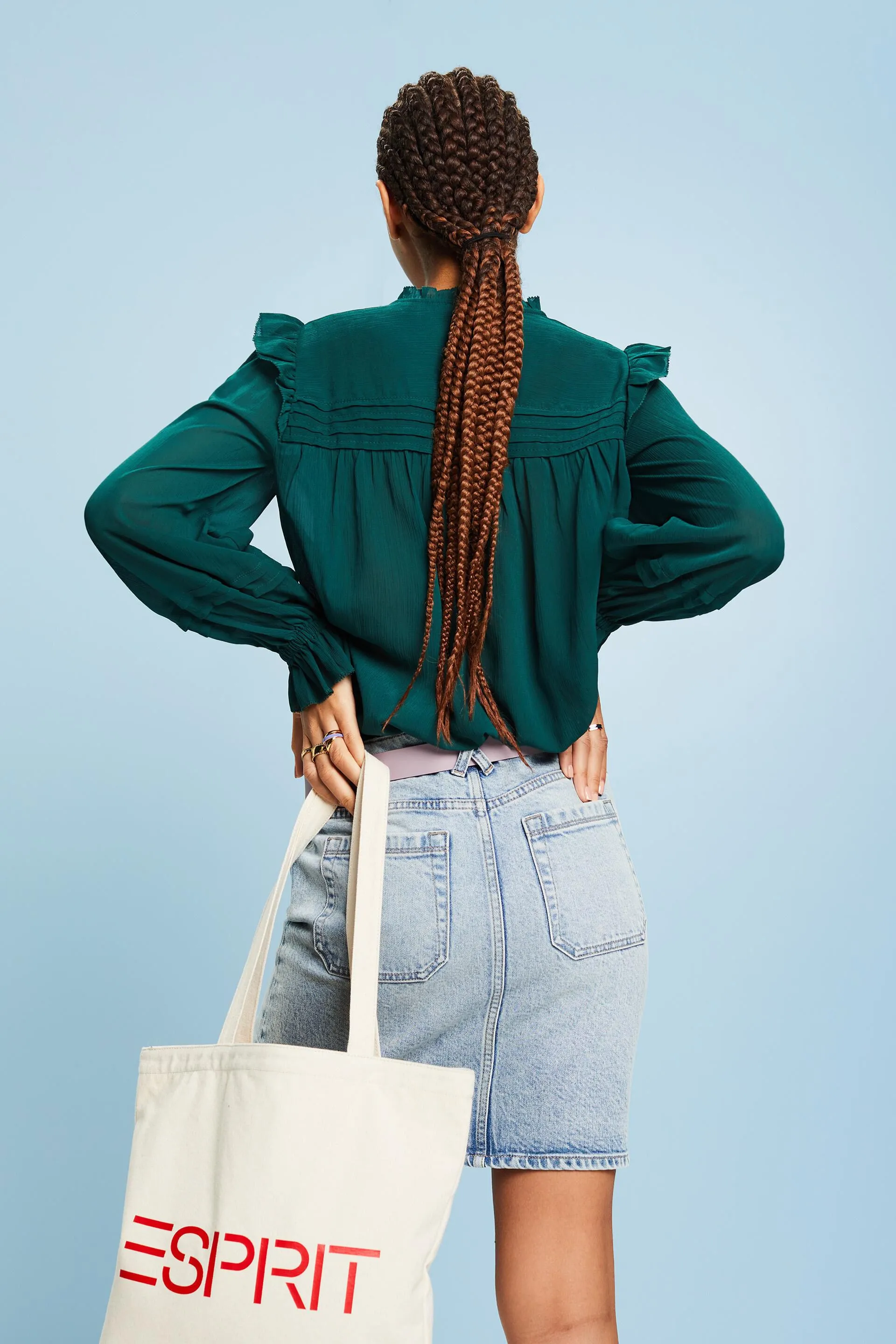 Blusa de gasa con frunces