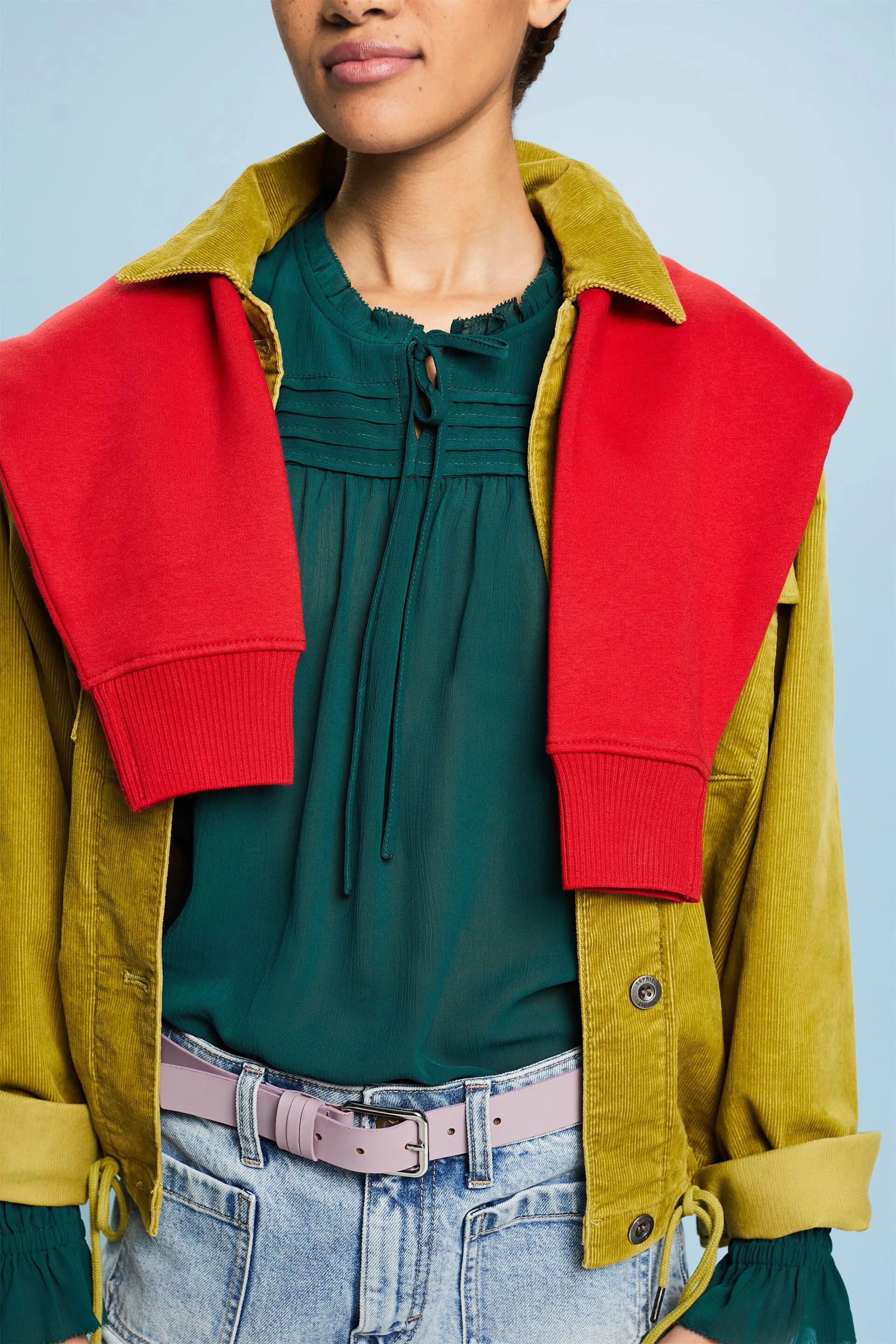 Blusa de gasa con frunces