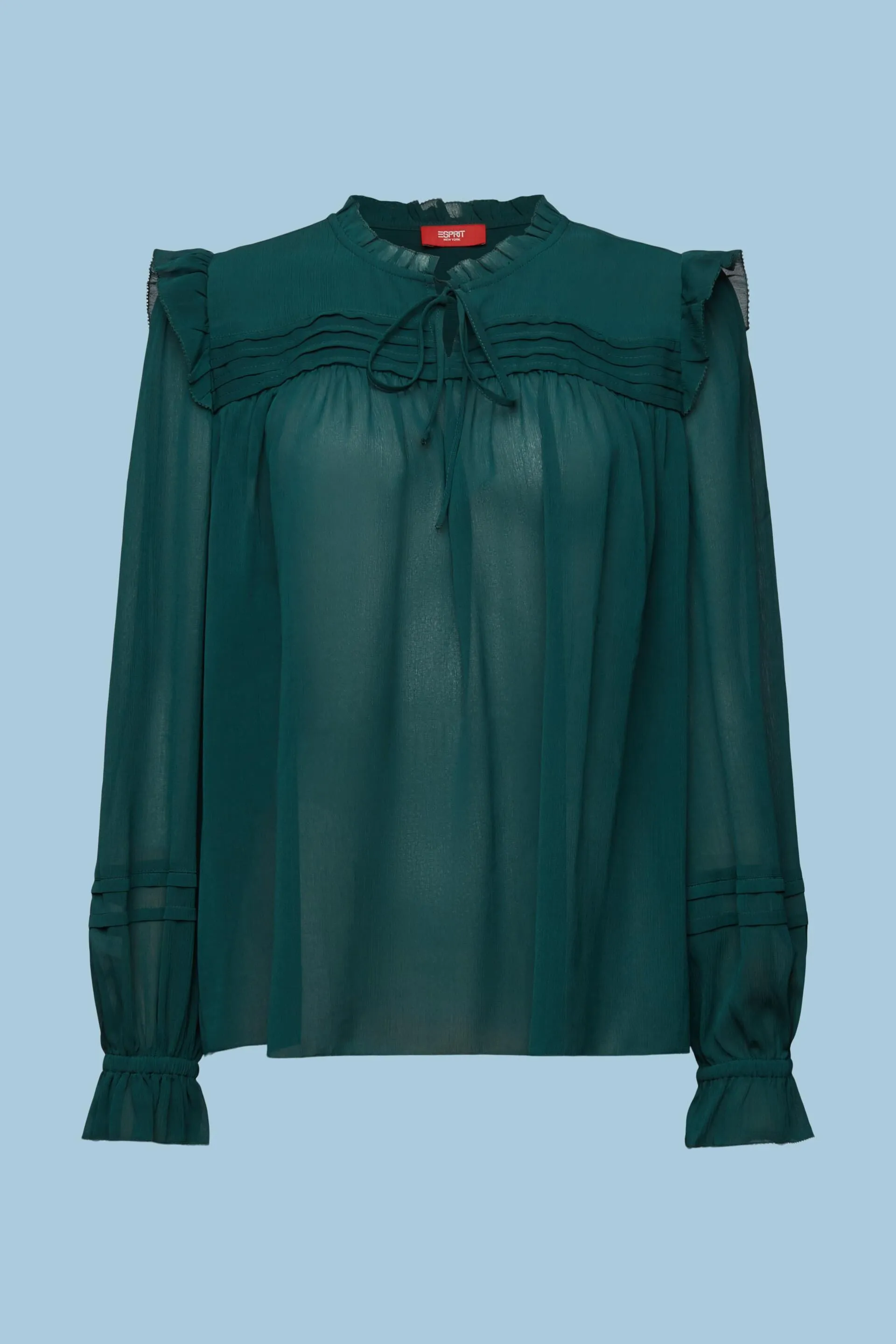 Blusa de gasa con frunces