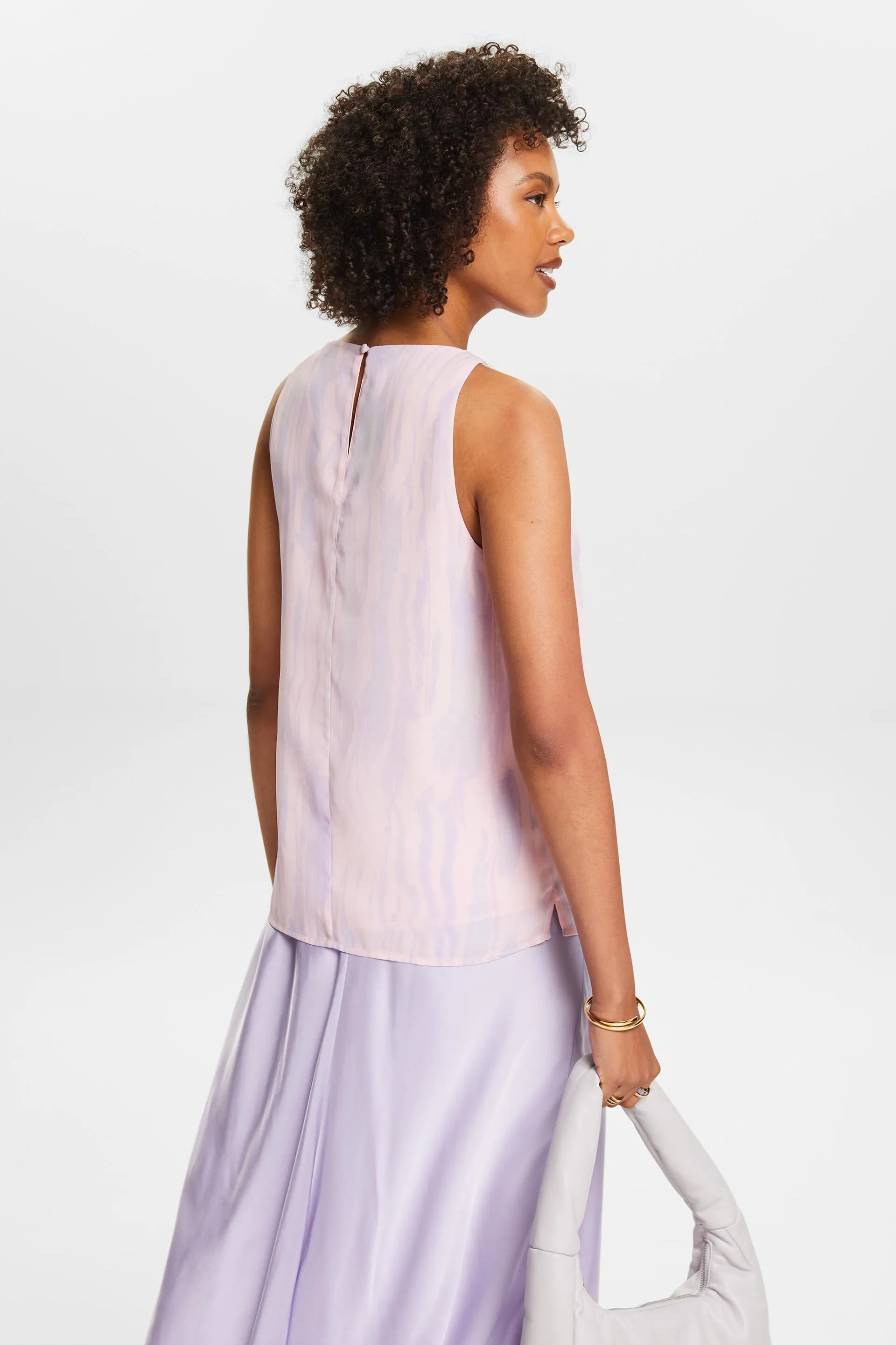 Blusa estampada en gasa de crepé