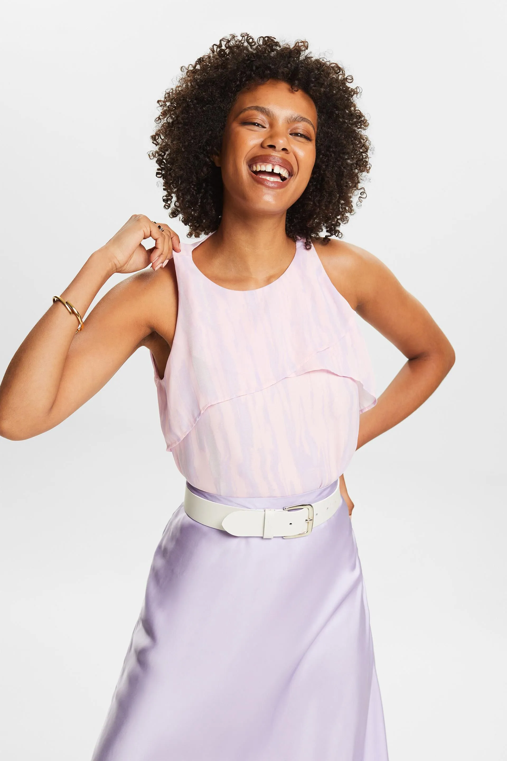 Blusa estampada en gasa de crepé