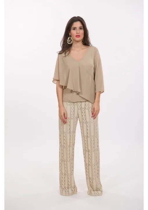 Blusa gasa Volante