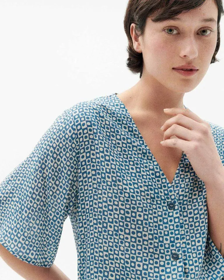 Blusa Thinking Mu azul small spots Libelula