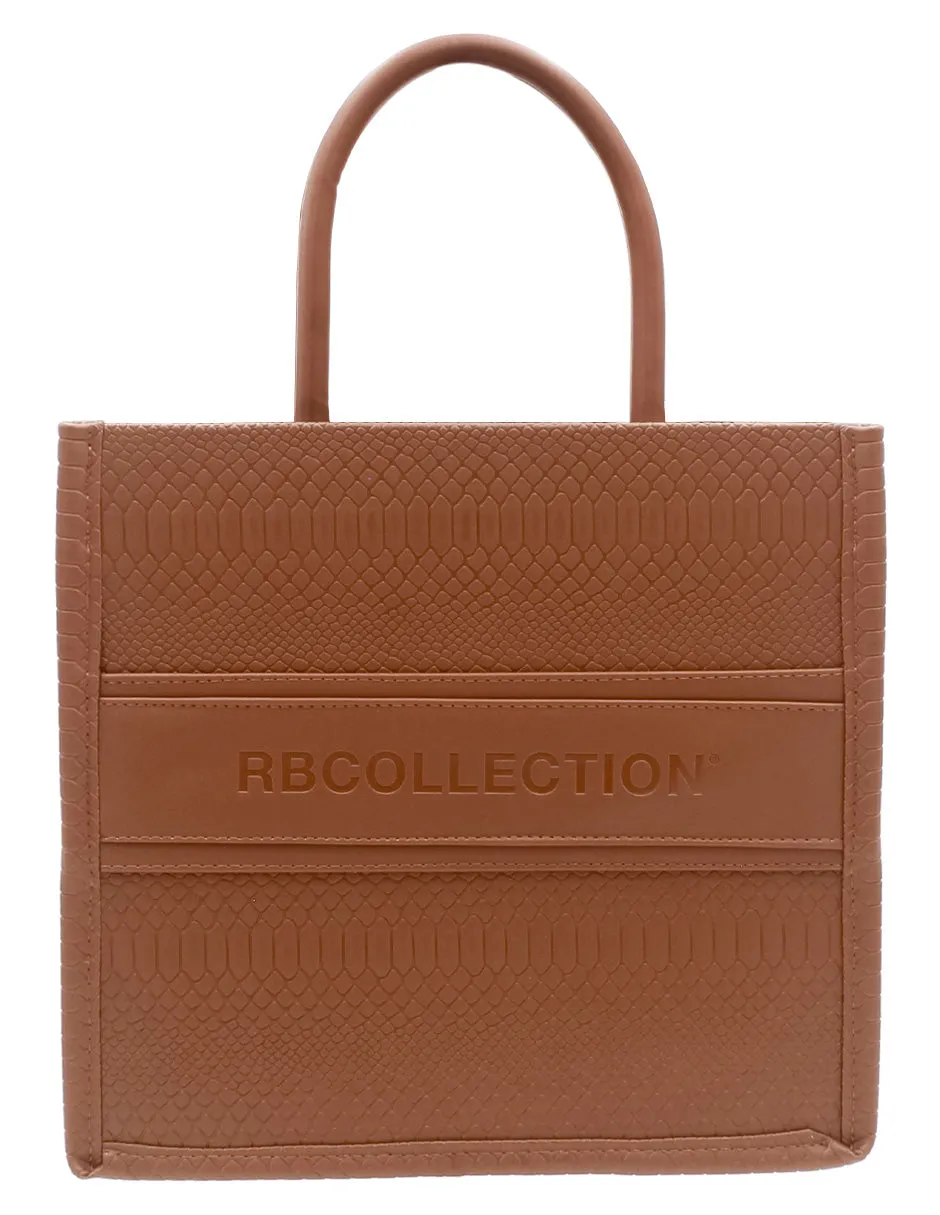 BOLSA SATCHEL EN PIEL VEGANA  CAFé