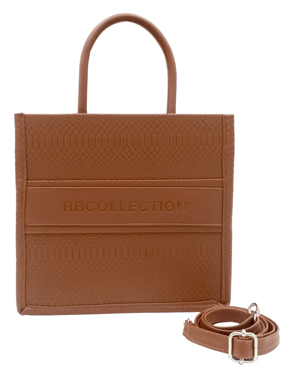 BOLSA SATCHEL EN PIEL VEGANA  CAFé