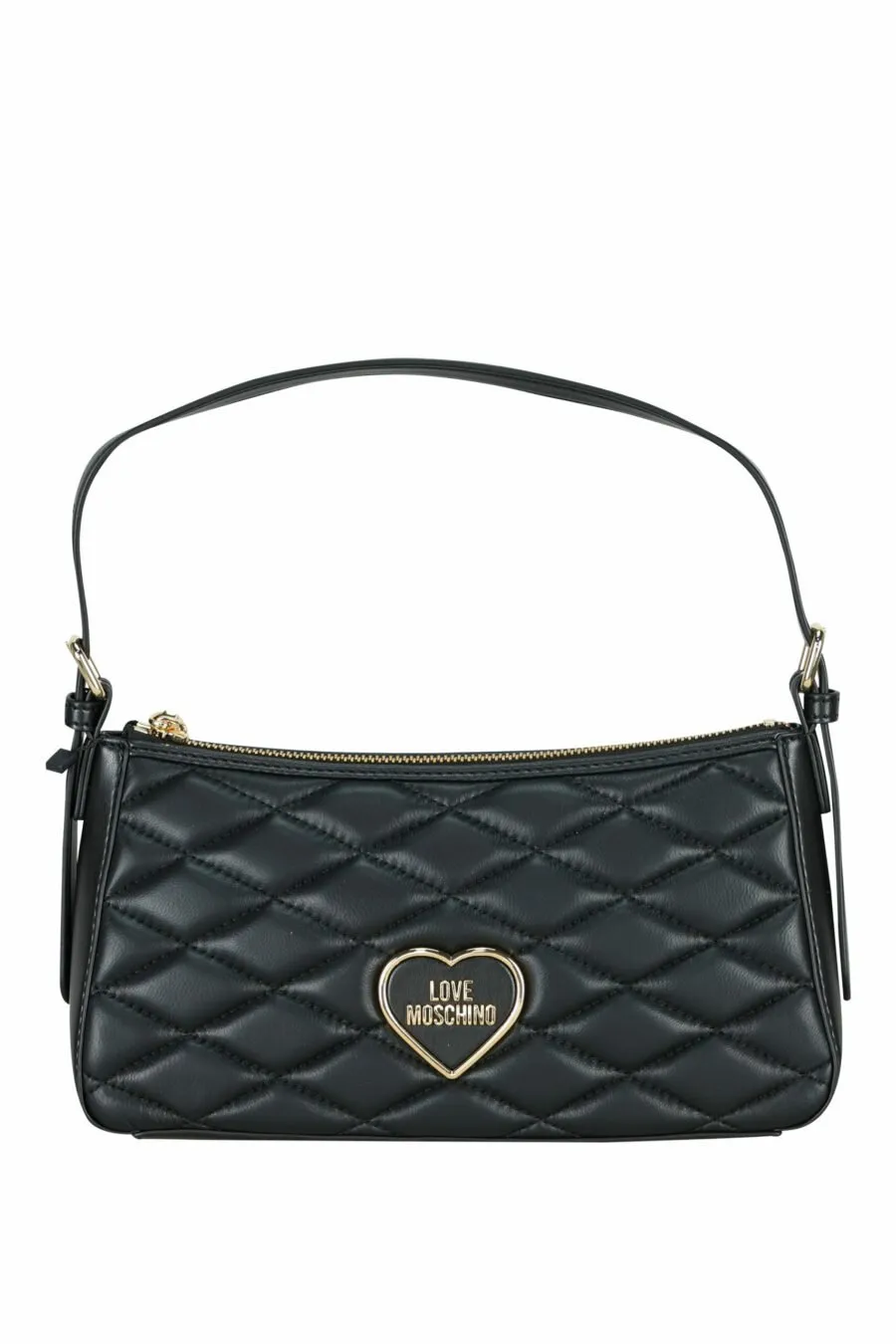 Bolso con minilogo corazón negro en metal