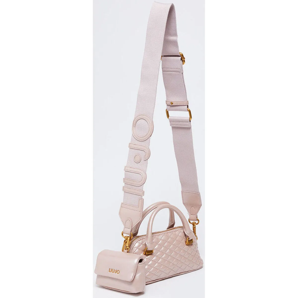 Bolso de mano brillante guateado