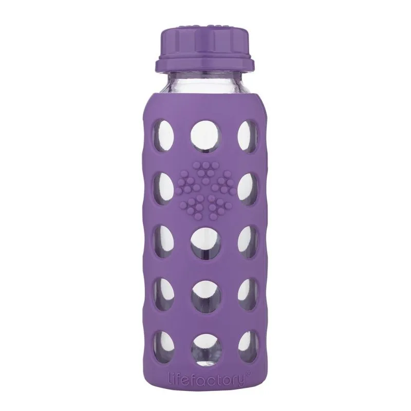 Botella Lifefactory Flat Grape. 250 ml.