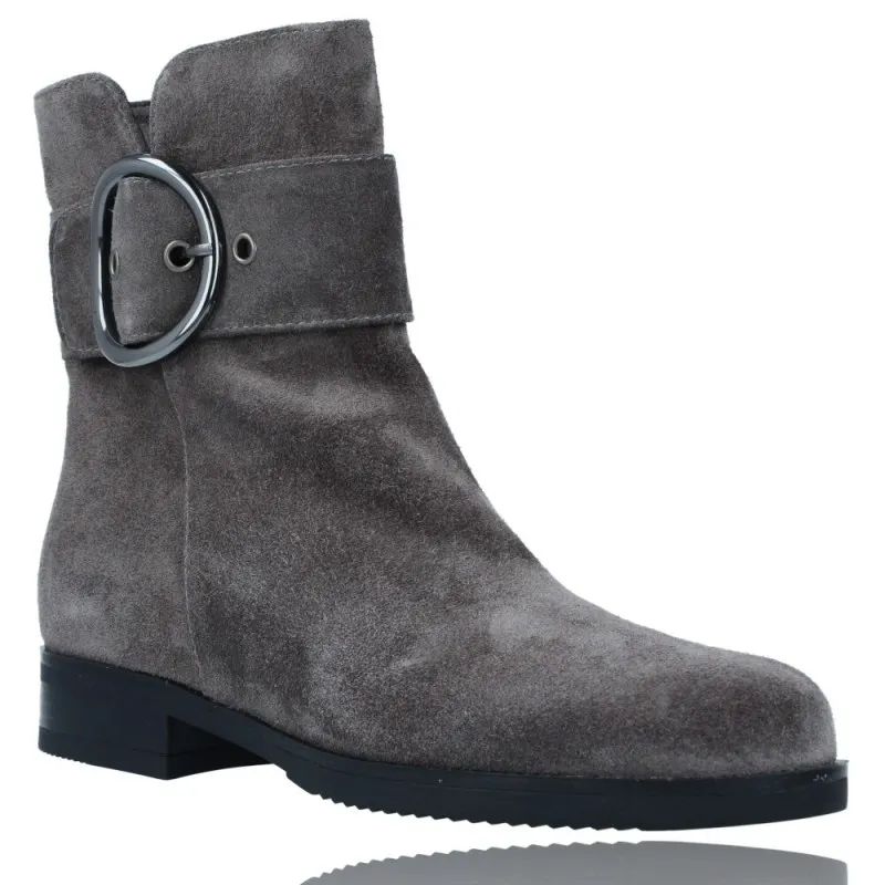Botines Casual de Piel con Tacón para Mujeres de Plumers 5130