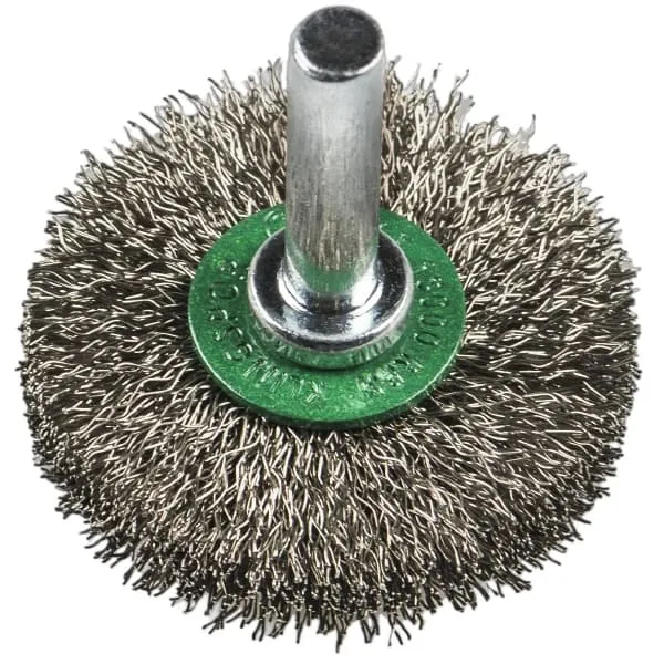 BRS 600 W Cepillo circular con vástago, alambre ondulado para Acero,  Acero inox