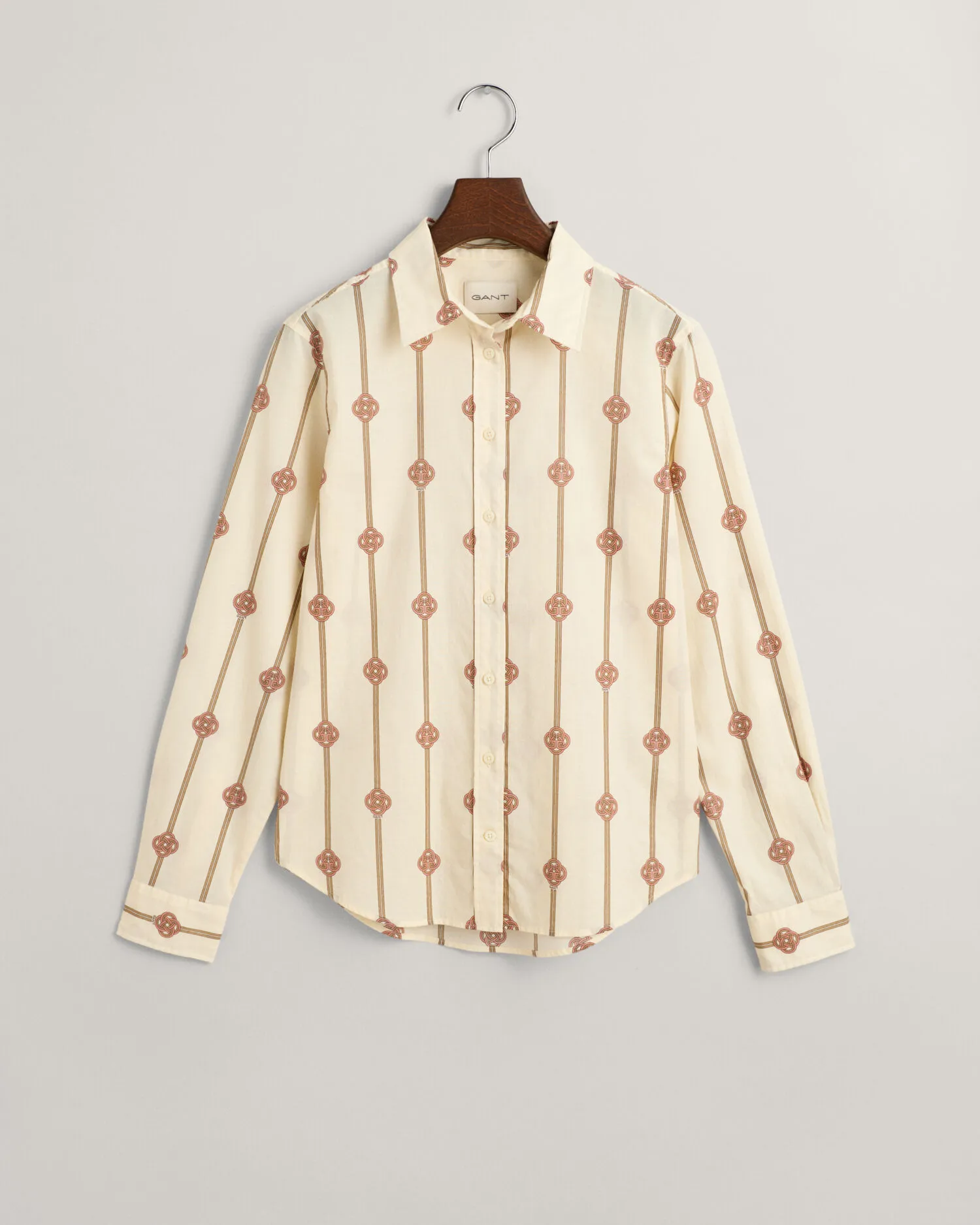 Camisa Regular Fit de gasa de algodón a rayas Monogram