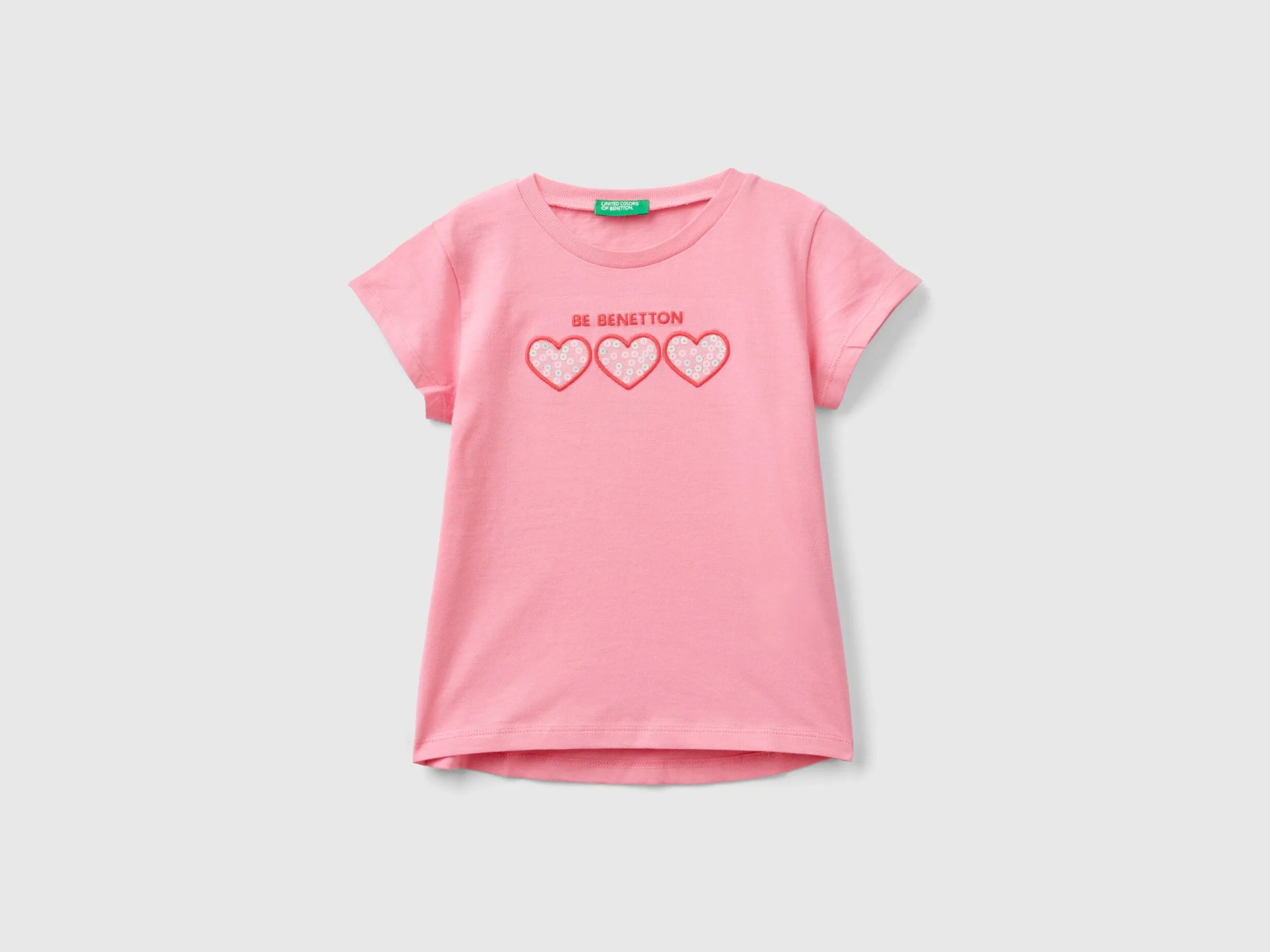 Camiseta de algodón orgánico con bordado de logotipo