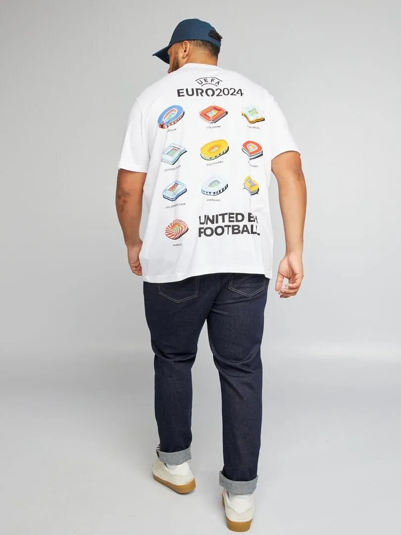 CAMISETA DE ALGODóN DE MANGA CORTA 'EURO 2024'  BLANCO