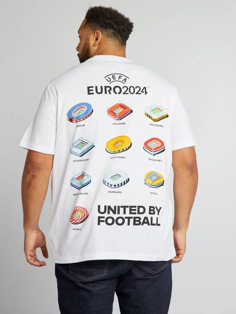 CAMISETA DE ALGODóN DE MANGA CORTA 'EURO 2024'  BLANCO