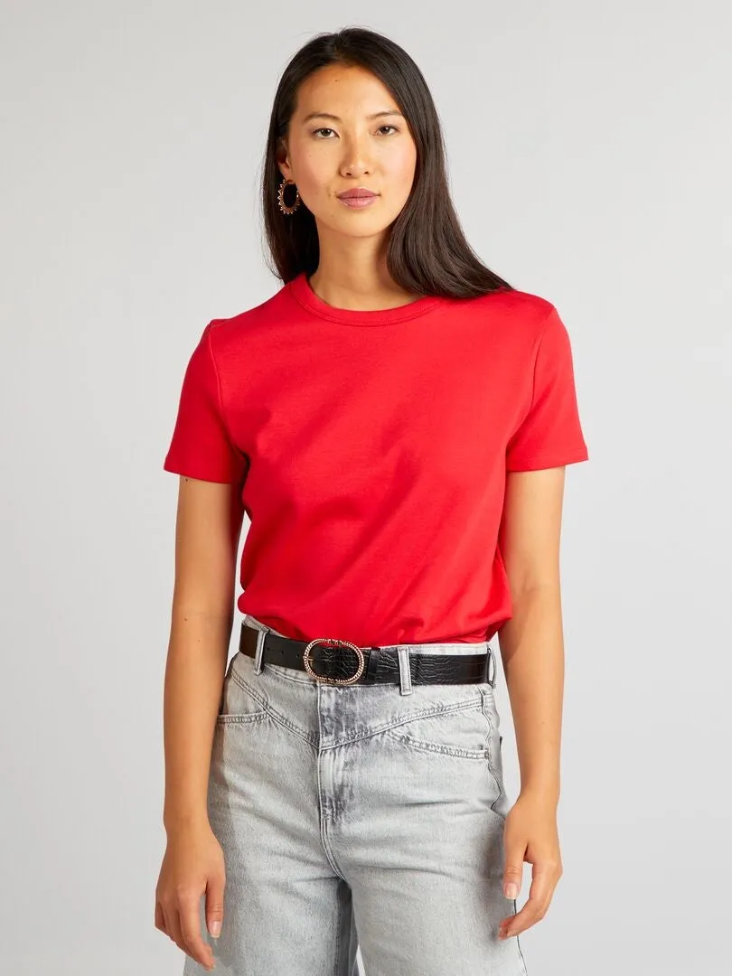 CAMISETA DE ALGODóN GRUESO  ROJO