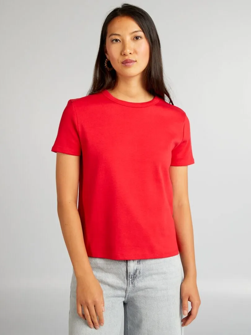 CAMISETA DE ALGODóN GRUESO  ROJO