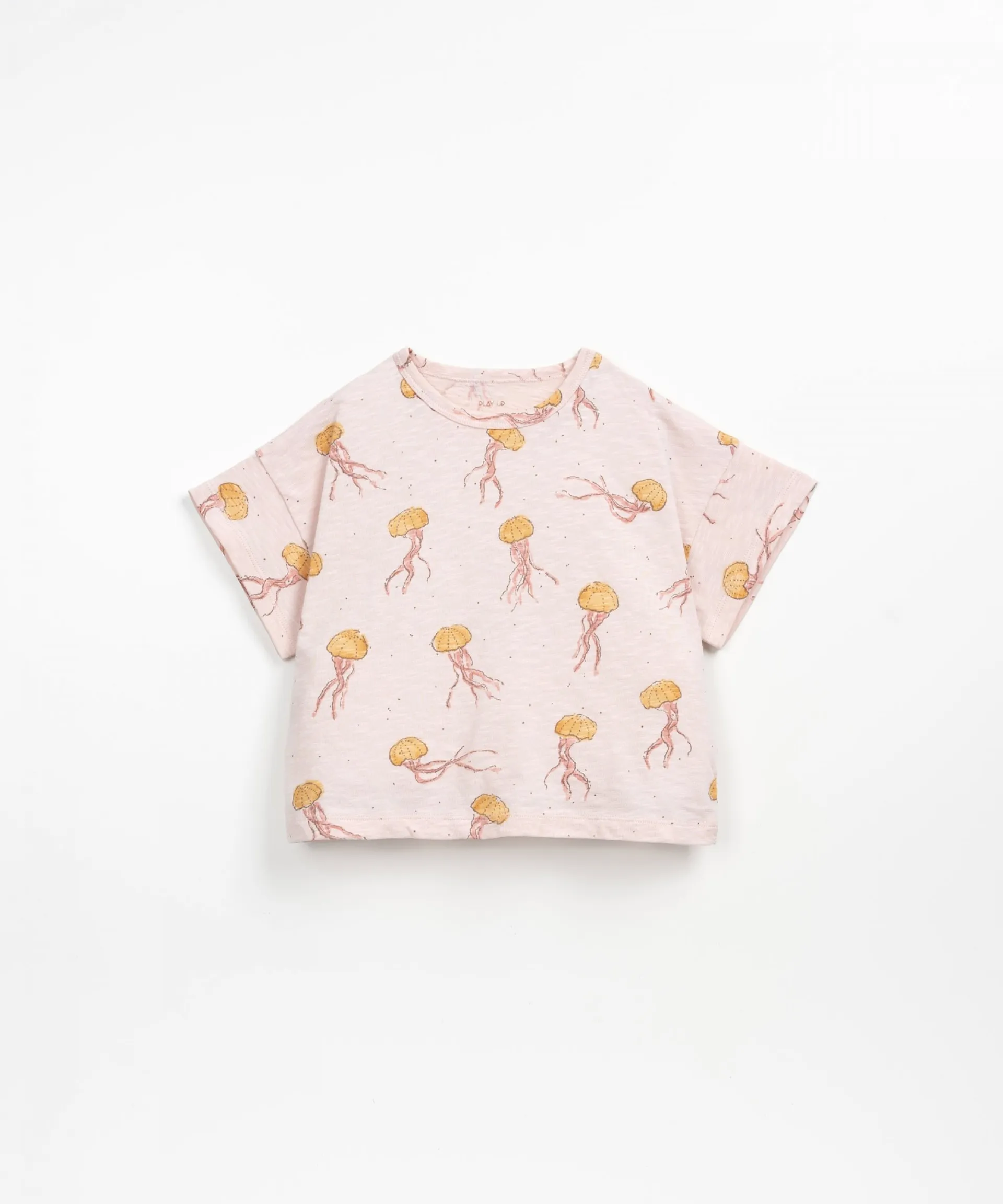 Camiseta de algodón orgánico con medusas | Textile Art