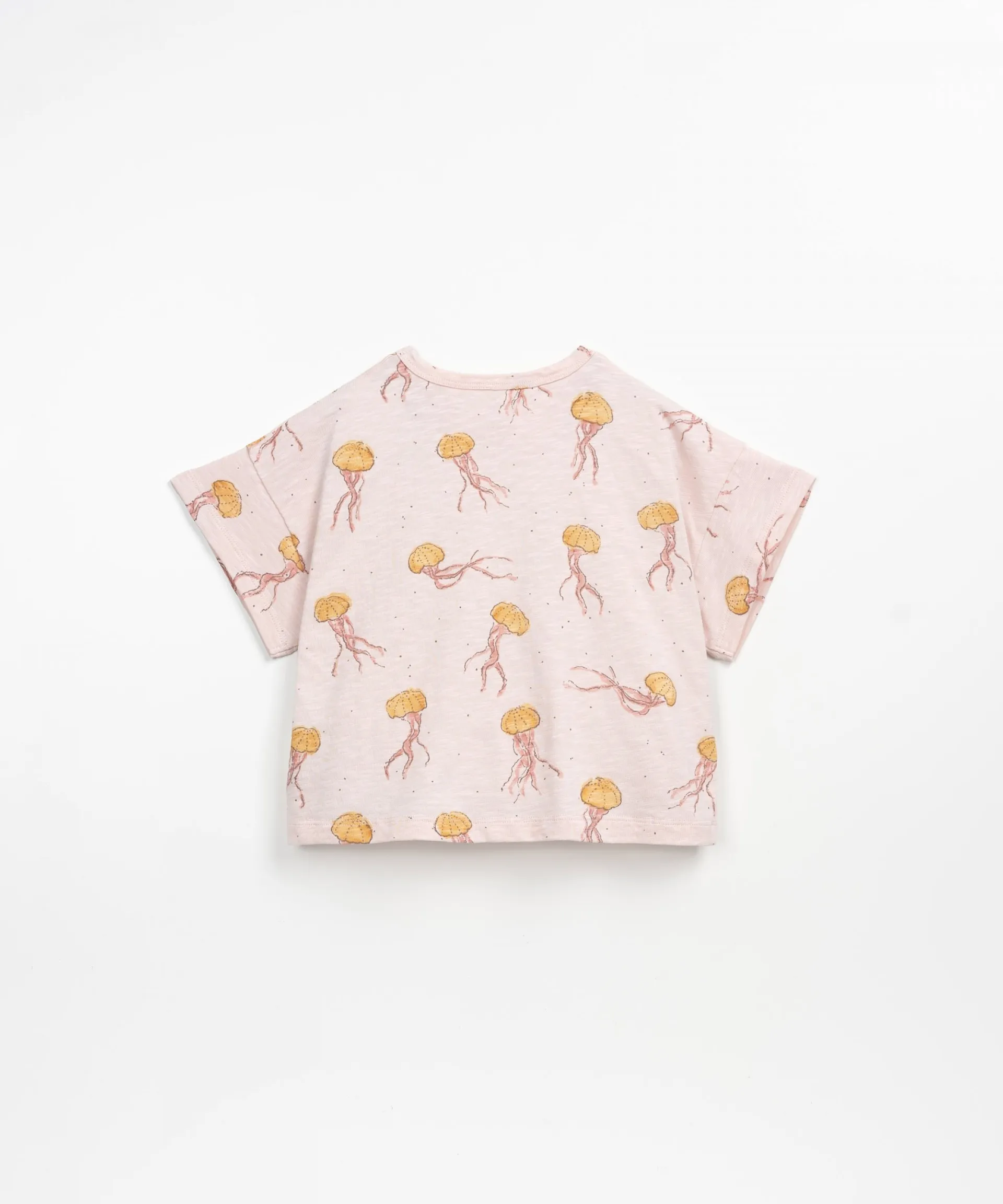 Camiseta de algodón orgánico con medusas | Textile Art
