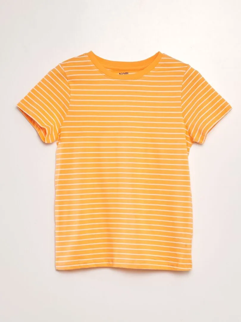 CAMISETA DE RAYAS  NARANJA