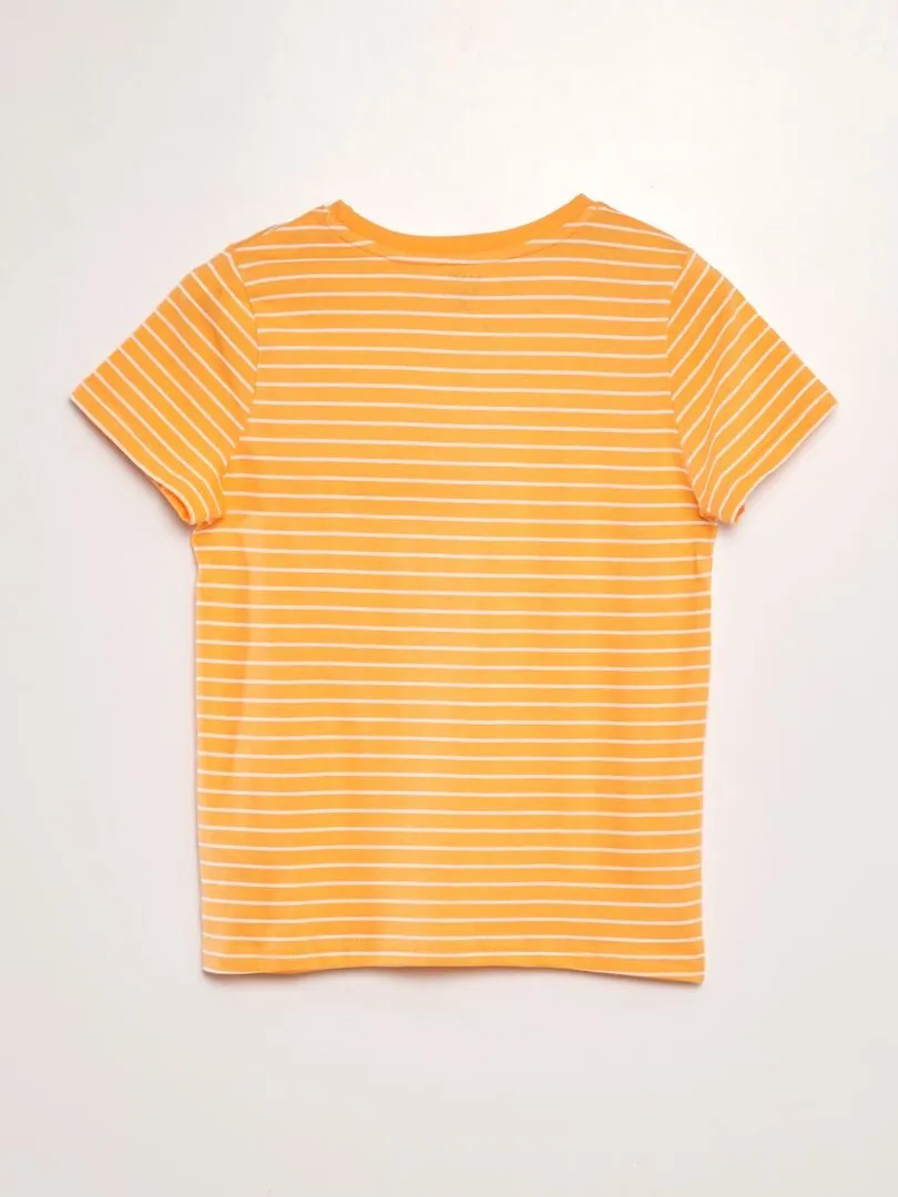 CAMISETA DE RAYAS  NARANJA
