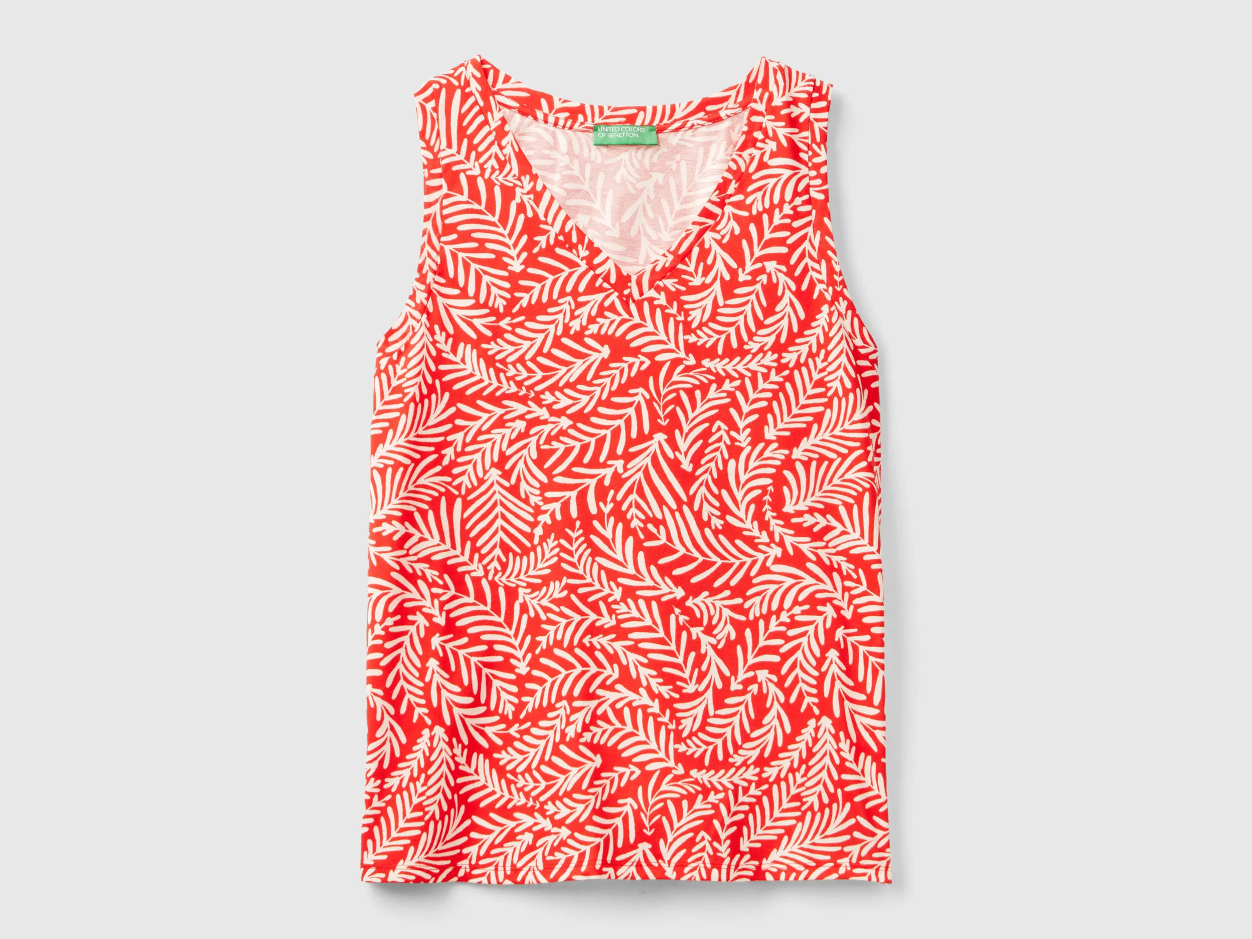 Camiseta de tirantes con estampado tropical