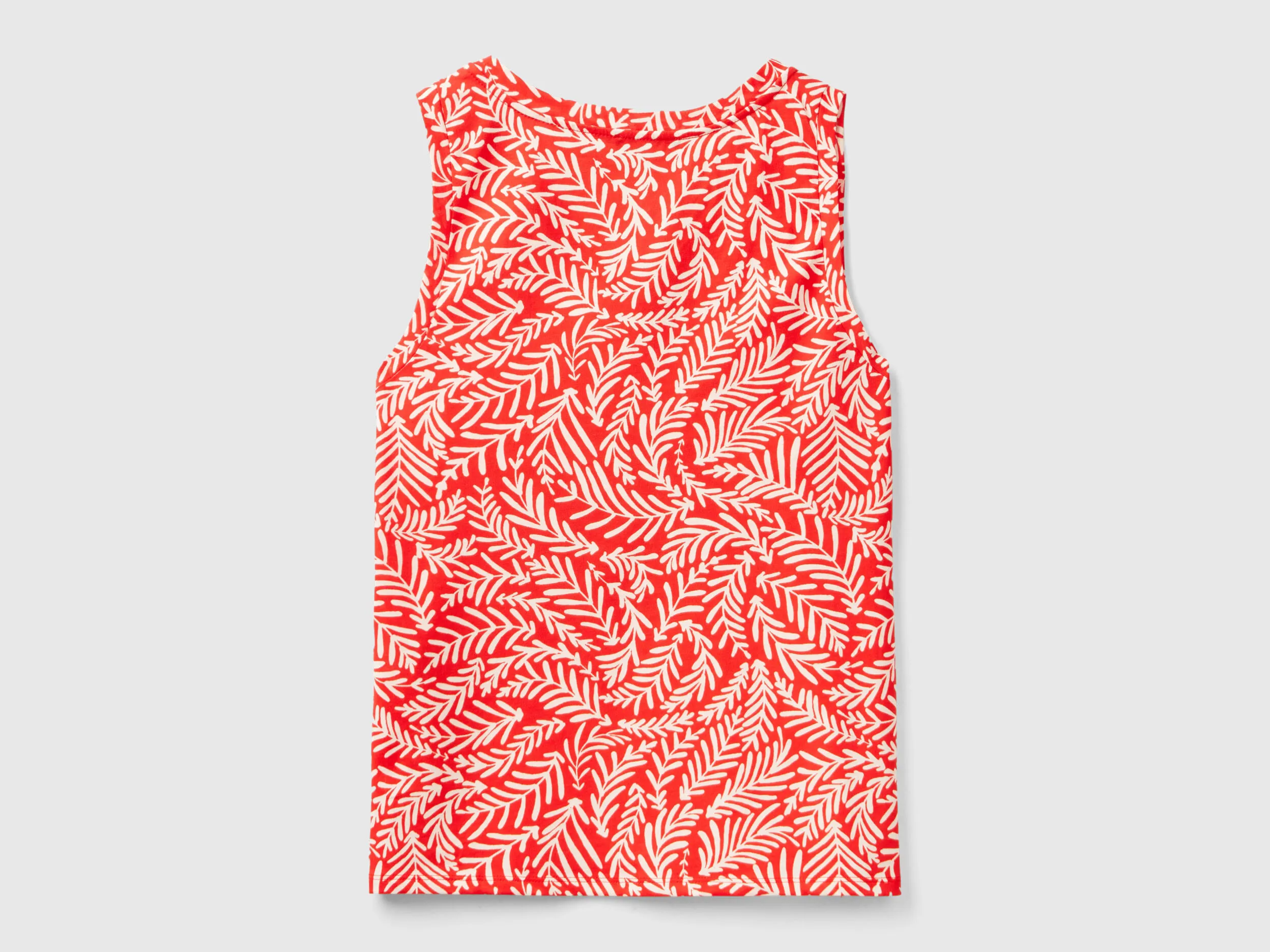 Camiseta de tirantes con estampado tropical