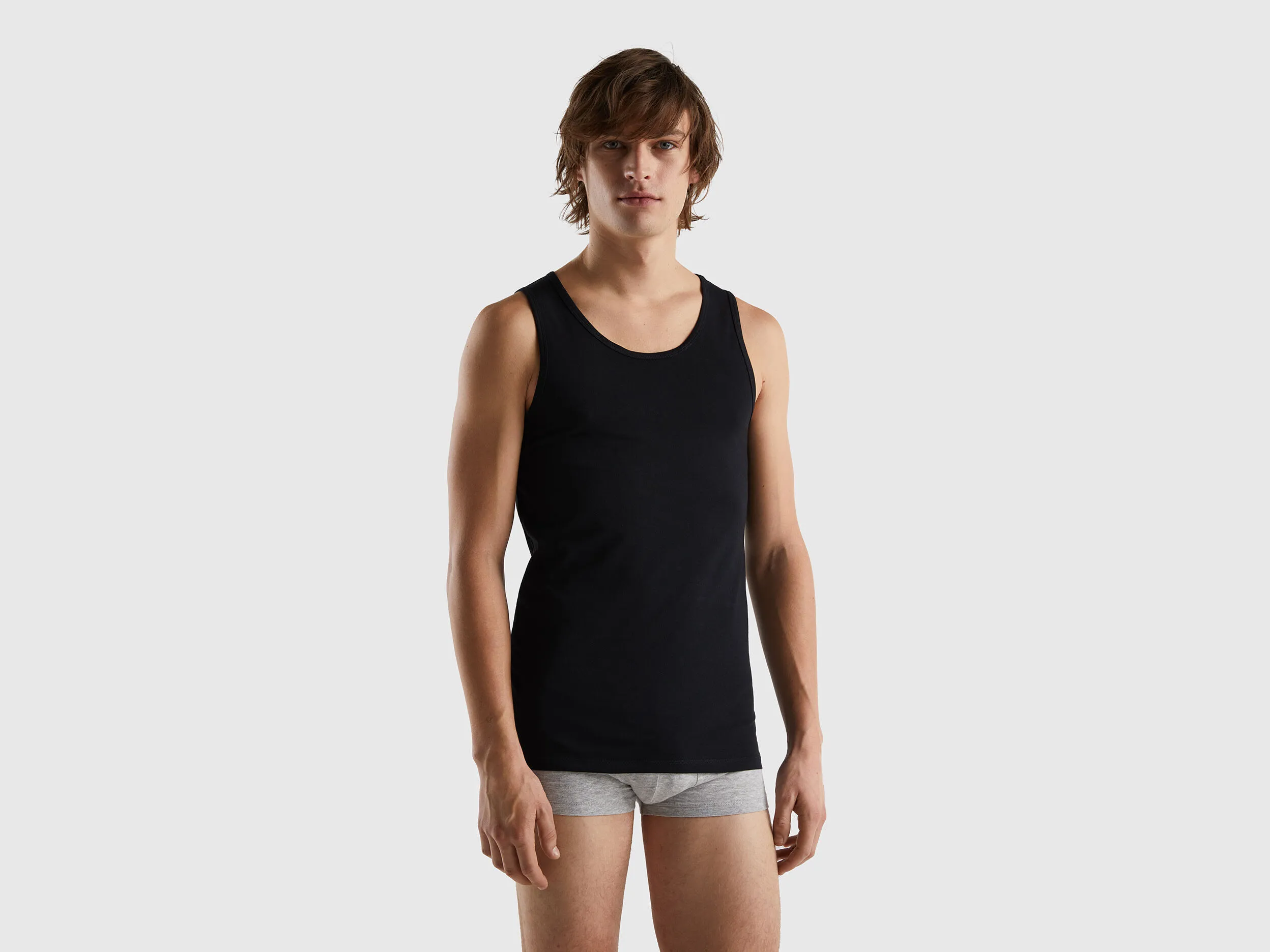 Camiseta de tirantes de algodón orgánico elástico