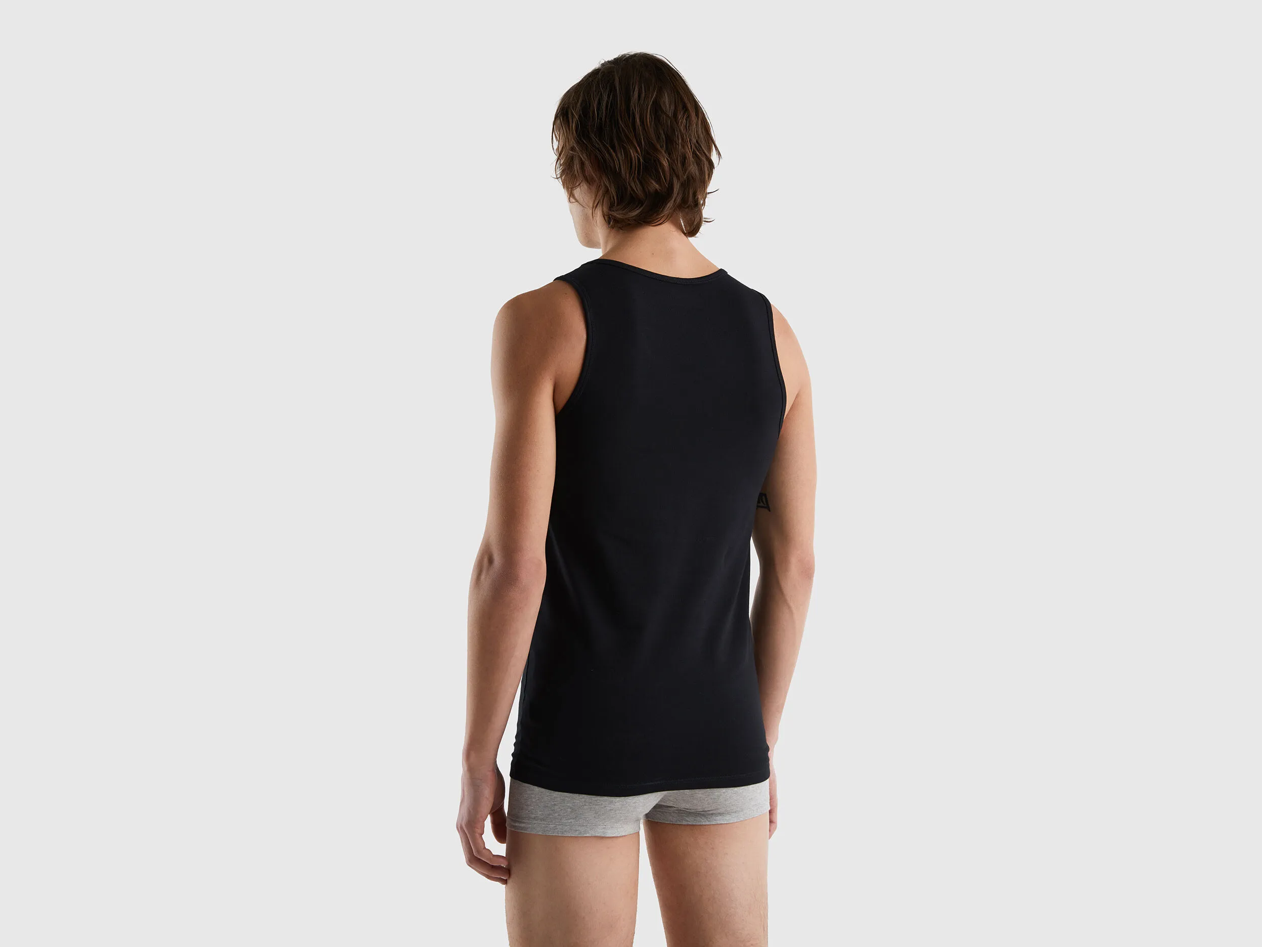 Camiseta de tirantes de algodón orgánico elástico