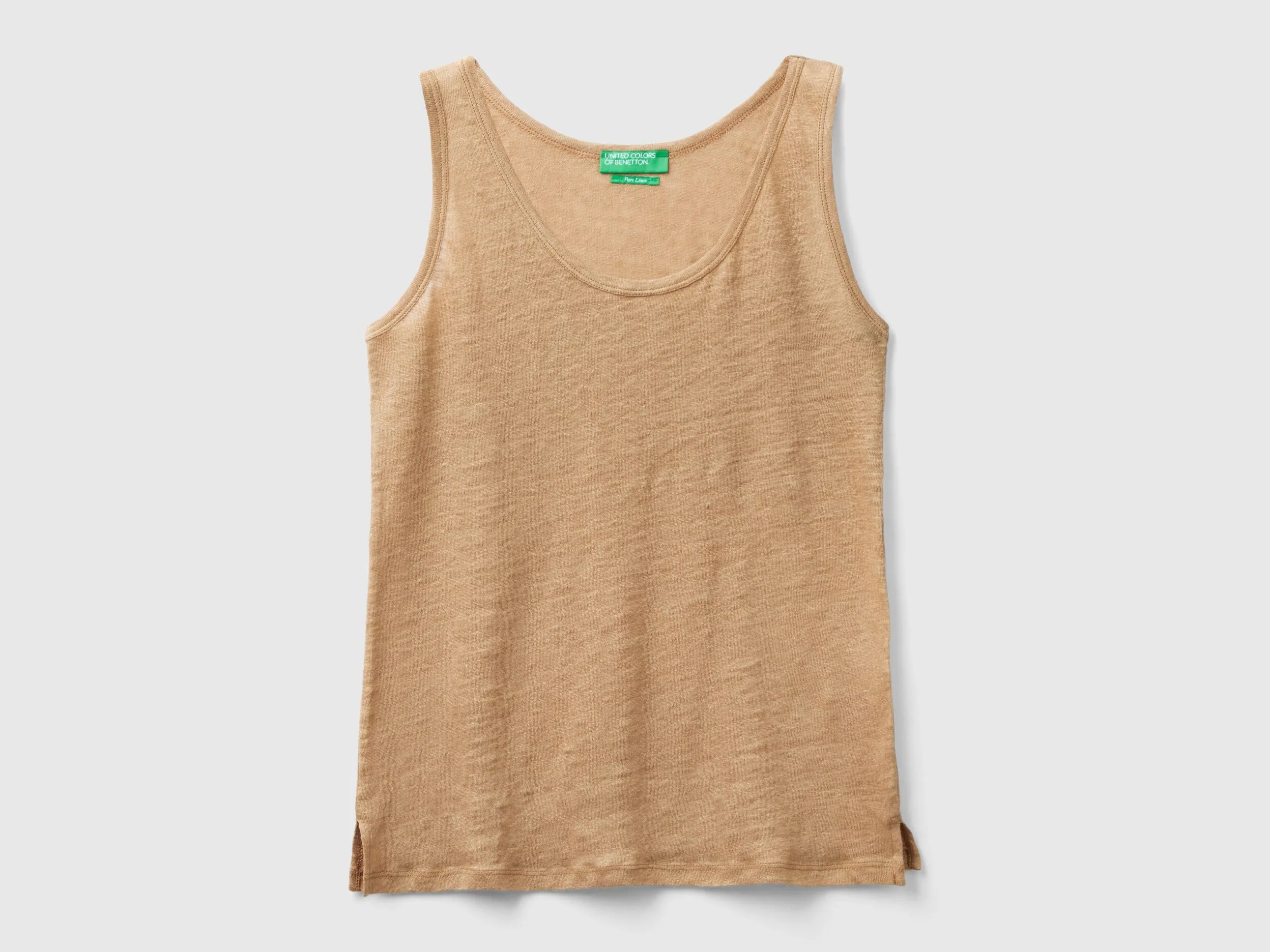 Camiseta de tirantes de lino puro
