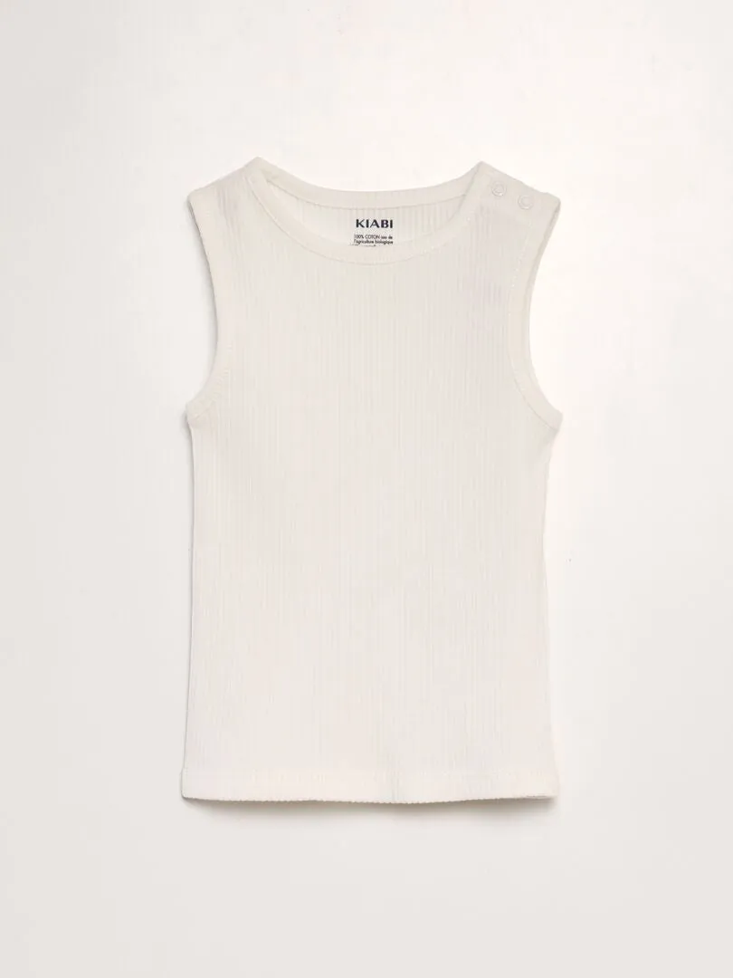 CAMISETA DE TIRANTES LISA DE CANALé  BLANCO