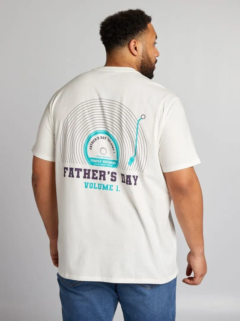 CAMISETA ESTAMPADA DE MANGA CORTA  BLANCO